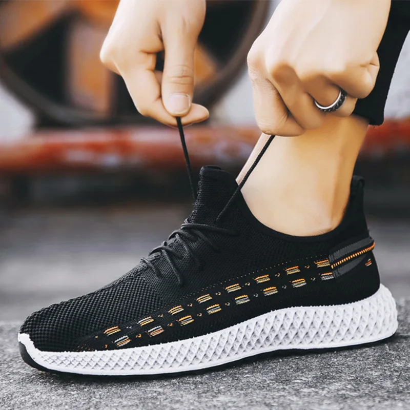 

New Mesh fashion Sneakers Men Casual Shoes Lac-up Lightweight shoes Comfortable Breathable Walking shoe Zapatillas Hombre