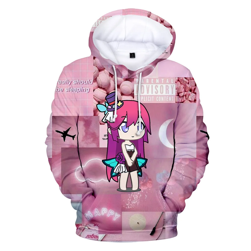 Осень-зима 2020 толстовки Gacha Life с 3D принтом мужские/женские модные уличные