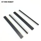 10 шт., 40-контактный 1x40 Однорядный штекер и гнездо, 2,54 хрупкий штыревой разъем, коннектор для Arduino, черный