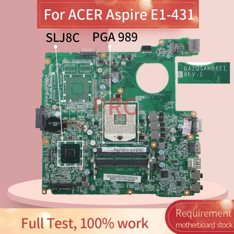 acer aspire visual  slj8c pga 989 ddr3 Placa-mãe para notebook