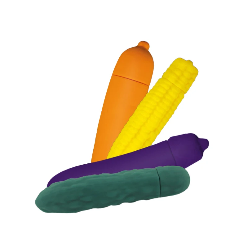 

Female Sexual Appliance Fruit Series Chili Cucumber Eggplant Corn Carrot Massage Stick Silicone Vibrator No Battery