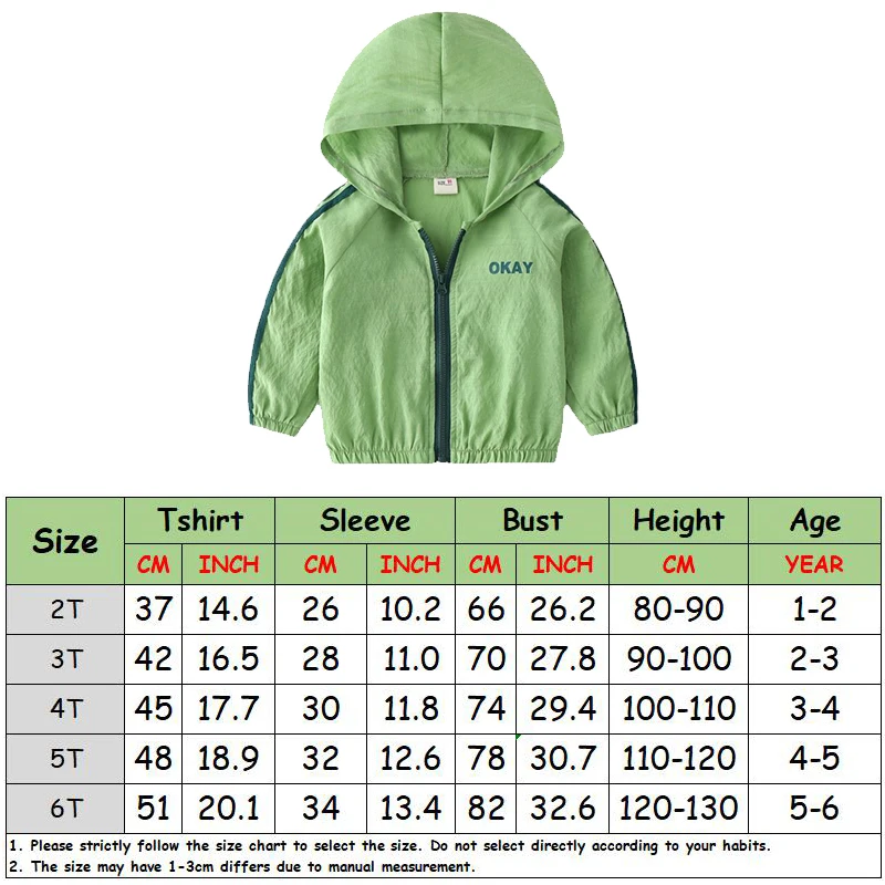 

SMGSLIB Children's jacket summer Solid sun protection clothing children's breathable hooded jackets for boys and girls 2-6Y