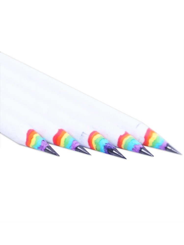 Wooden Rainbow Colored Pencil Smooth And Anti-allergic Drawing Painting Pencils Student Kids Stationery Cool | Канцтовары для офиса