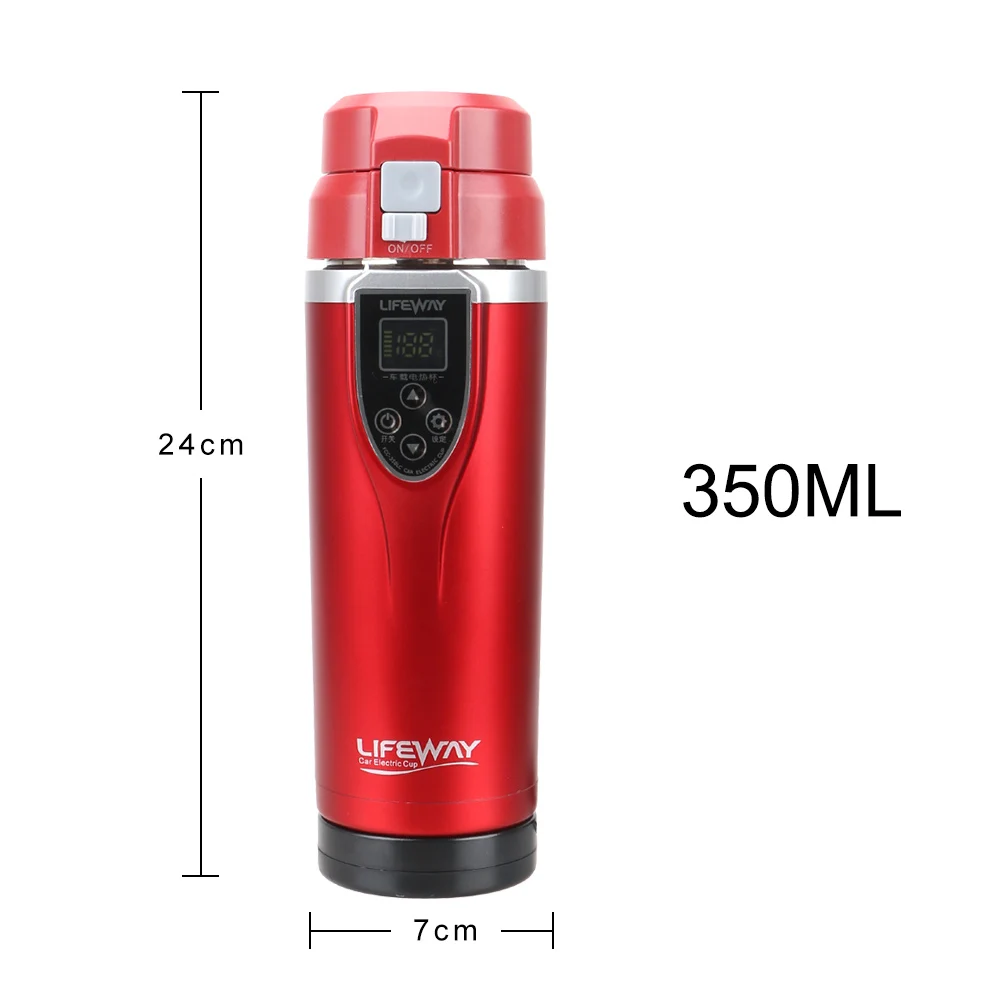 

350ML Portable Boiling Cup Coffee Tea Milk Adjustable Temperature 12V Water Heater Vehicle Electric Kettle Car Heating Cup Mug