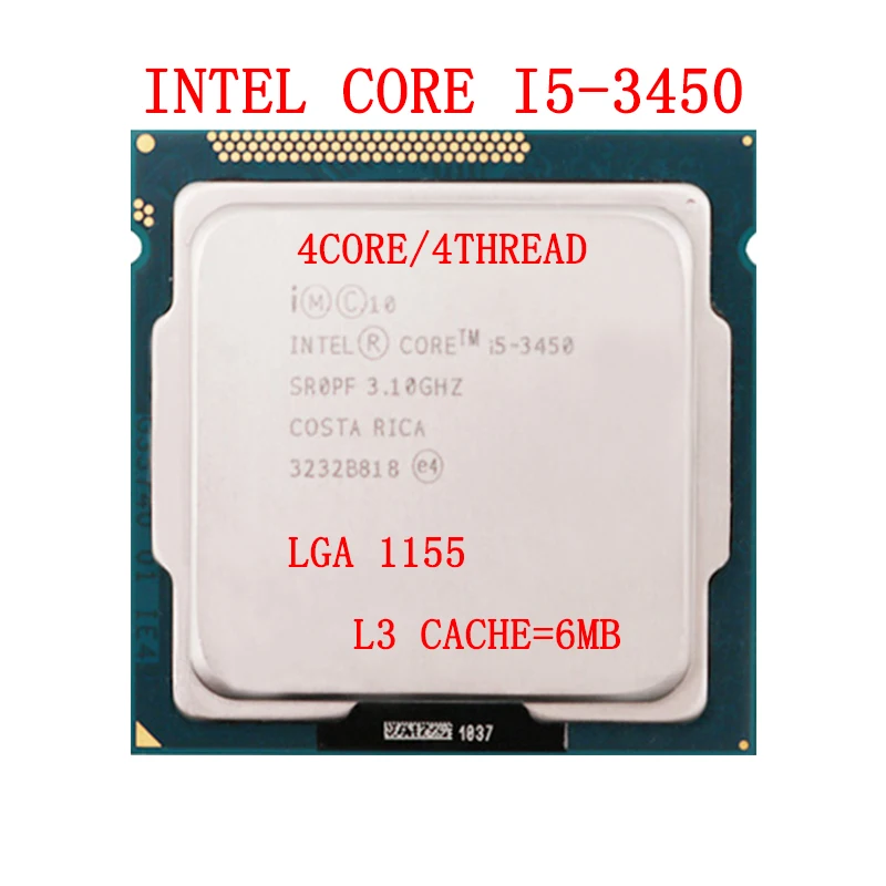 

Intel i5 3450 CPU Quad Core 3.10GHz 6M Socket 1155 SR0PF Desktop Processor Compatible with H61/B75 Motherboard