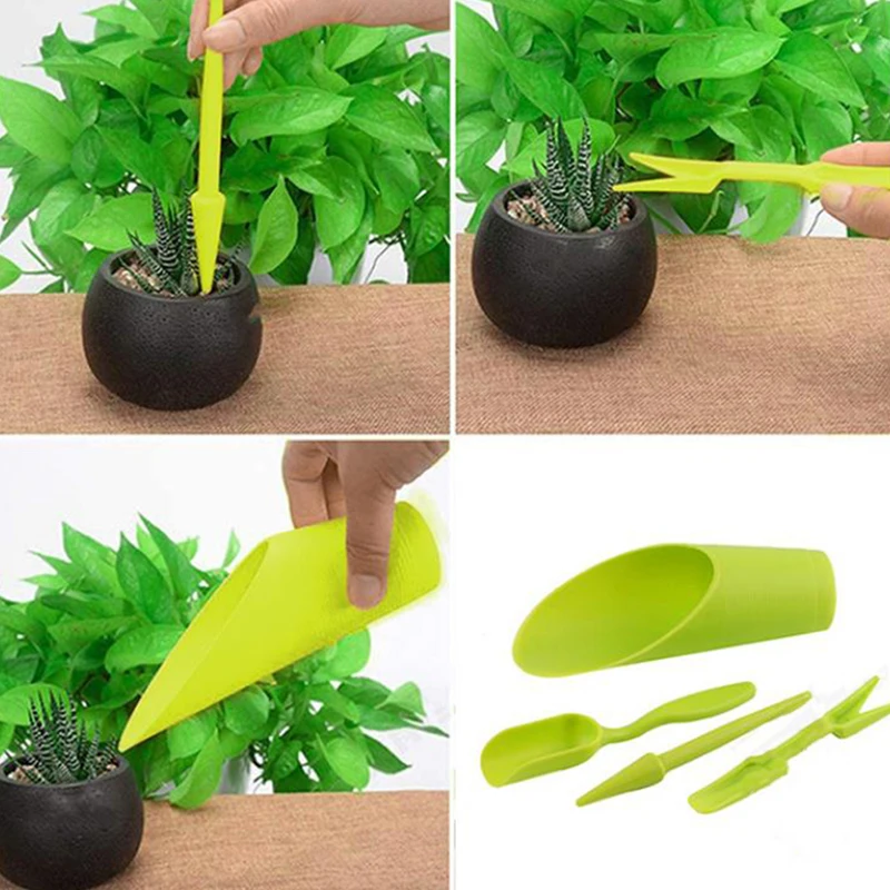 

4PCS Garden Planter Kit DIY Accessories Sowing Succulents Transplant Seedlings Planted Tool Bonsai Fertilizer Drilling Device