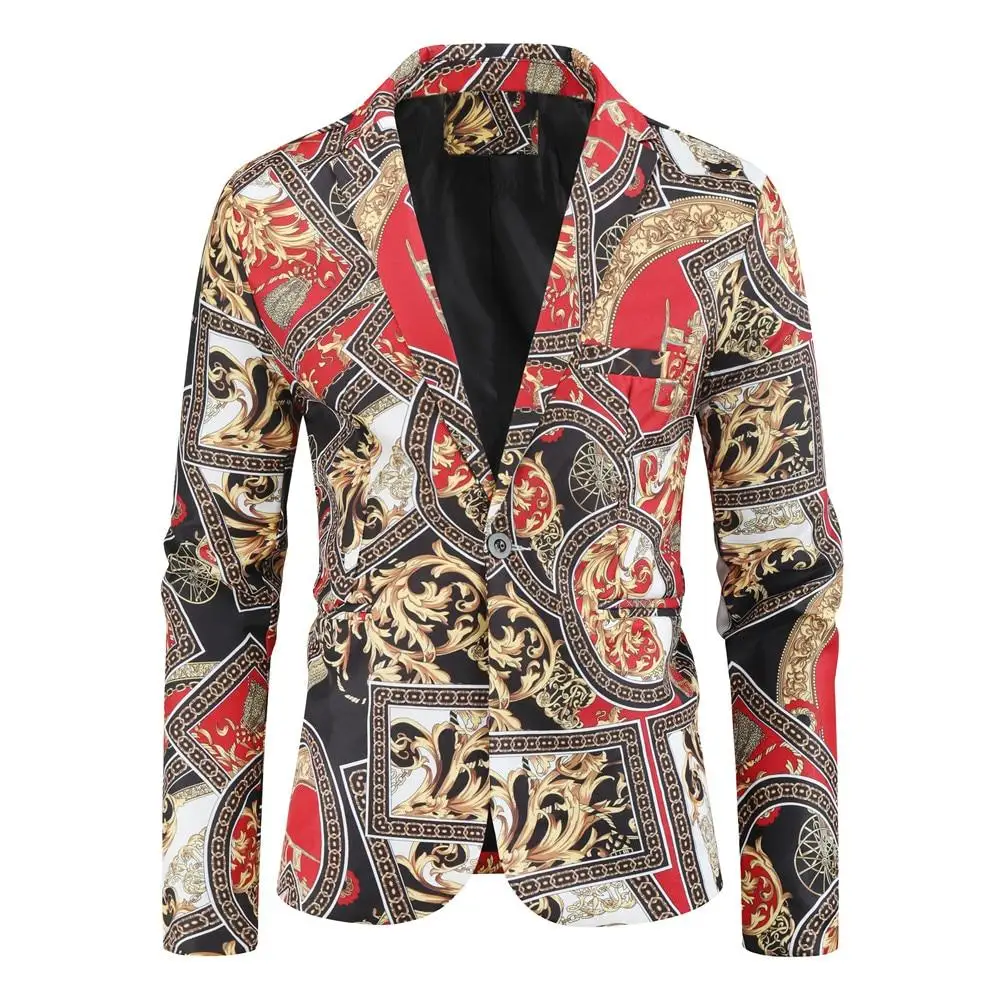 

New arrived men suit jacket Classic fashion casual novel single Button Down design Luxury Mixed Color Printed quality men Blazer