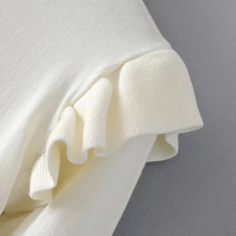 Элегантный вязаный свитер с открытыми плечами Женский Повседневный волнистым