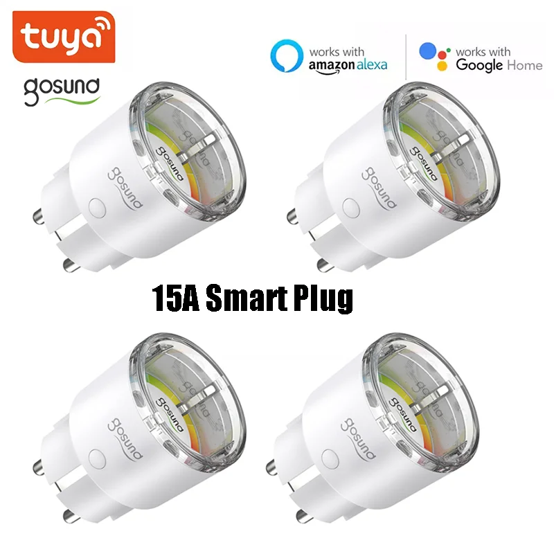

Беспроводной Gosund Wi-Fi мини ЕС смарт-розетка приложение Tuya интеллигентая (ый) Управление умный дом Совместимость с Alexa Google Home