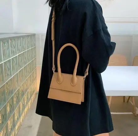 17 CM Brown 2 Маленькая квадратная сумка на плечо, сумка через плечо, посылка через плечо, клатч, женский дизайнерский кошелек, сумки, сумка на плечо для отдыха, женская сумка - Цвет: 17 CM Brown 2