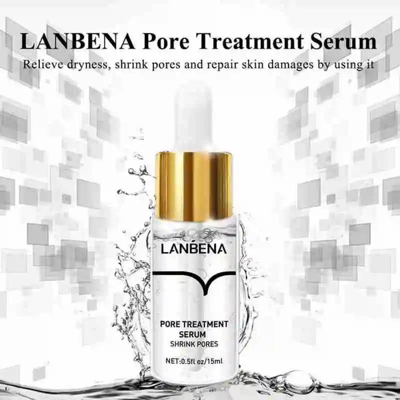 

LANBENA Pore Shrinking Serum Essence Pores Treatment Relieve Dryness Oil-Control Firming Moisturizing Repairing Smooth Skin Care
