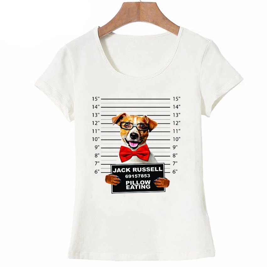 

Women’s New Vouge Fashio Jack Russell Rottweiler Terrier Cute Dog Print T-shirt 90s Summer Short Sleeve Hipster Tee