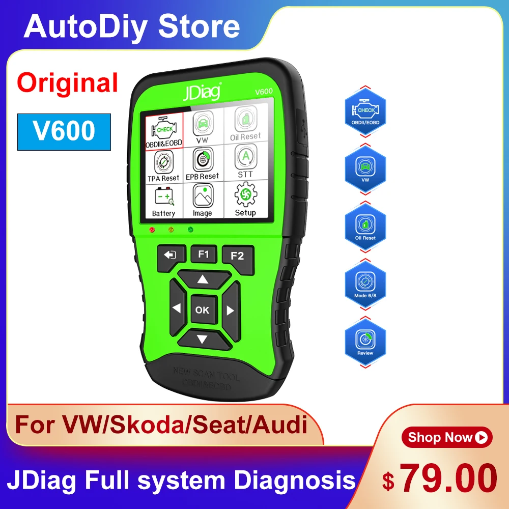 

JDiag OBD2/EOBD (система бортовой диагностики, V600 VAG серии для Vw/Audi/Seat/Skoda OCTAVIA III полный Системы автомобильный аккумулятор сканера анализатор/тестер...