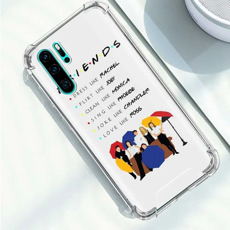 

Friends TV Show Case For Huawei P30 P40 Lite E P20 Pro P Smart S Z 2020 Coque Airbag Anti-Fall TPU Soft Phone Capa Caso