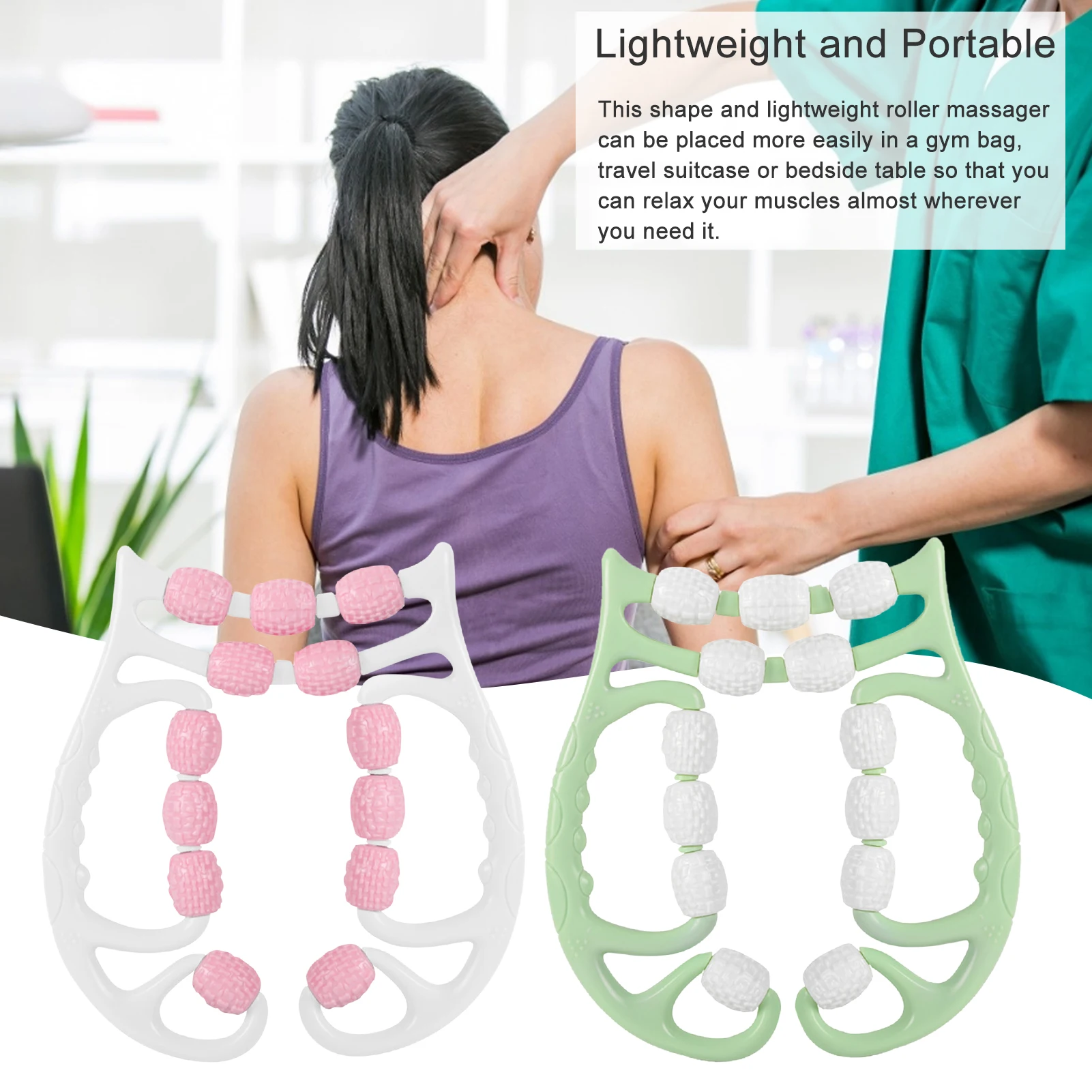 

Роликовый массажер для тела, безопасный материал, удобный массажный инструмент, многофункциональный массажный ролик для талии и живота, ма...