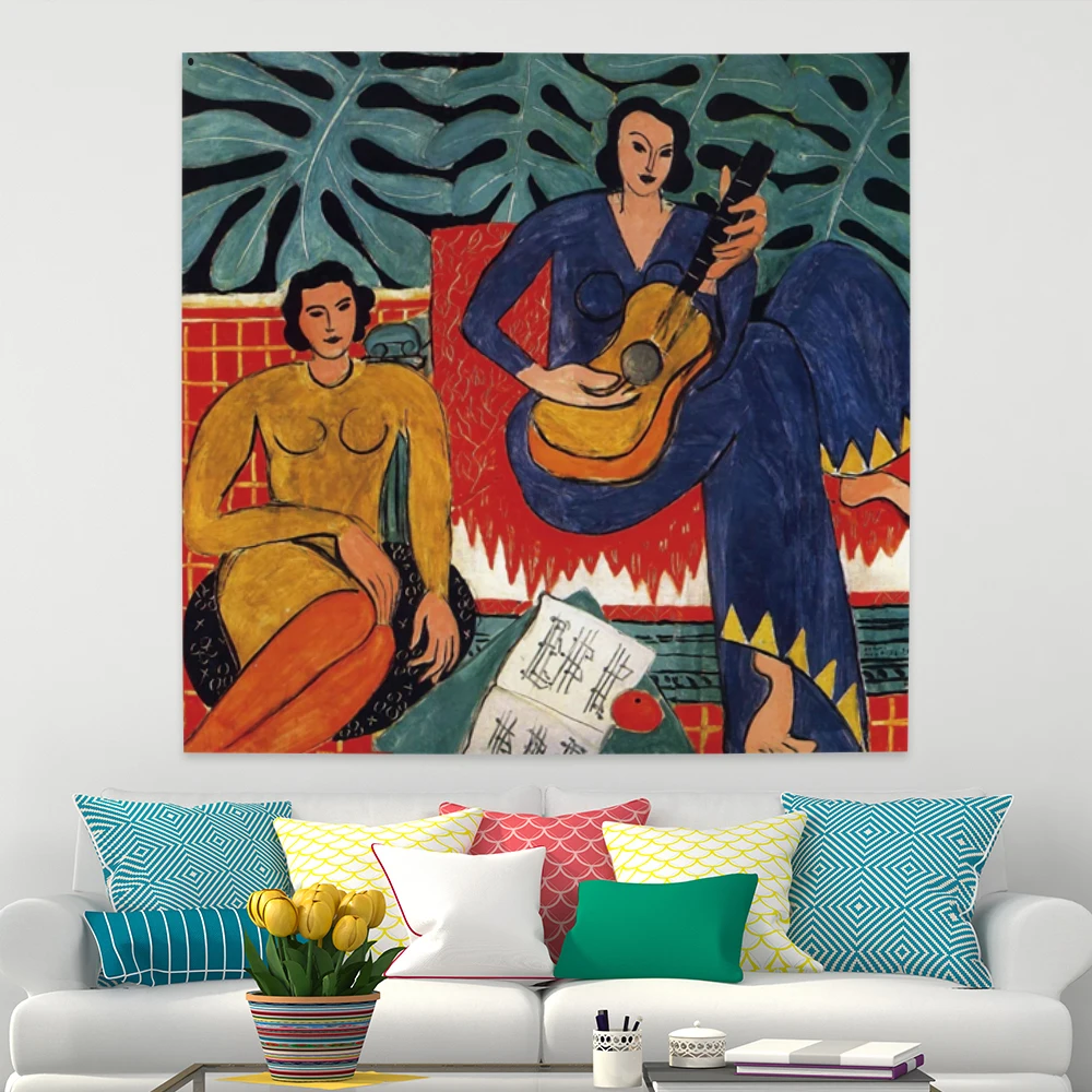 Cassisy гобелен одеяло настенные вешалки художественный Матисс девочка играющая на
