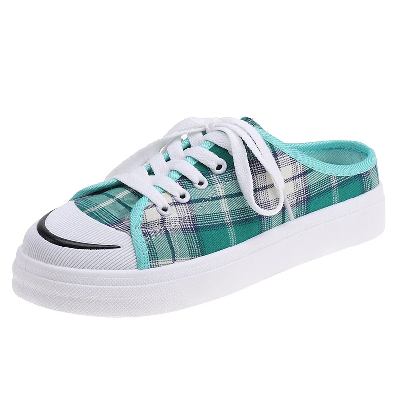 

New Fashion Women Solid Canvas Slippers Rubber Outside Ladies Slippers Comfortable Flat With ButterflyCanvas slippers A3035