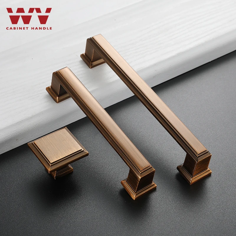 ВМ квадратный Американский ручка желтого цвета бронзы из красной цинкового