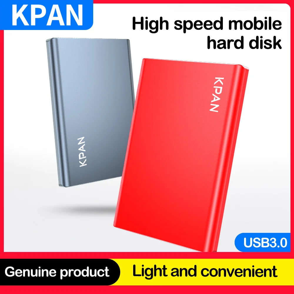 KPAN Metal thin HDD external portable hard drive Storage capacity Disco duro portátil externo for PC/Mac Include PS3,PS4,PS5,HDD