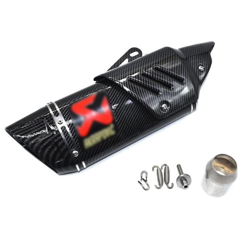 Moto rcycle 500cc 600cc выхлопные Углеродные волокна выхлопные moto rcycle escape moto для honda suzuki R6 R1 CBR500 Z750 R3 CBR1000RR