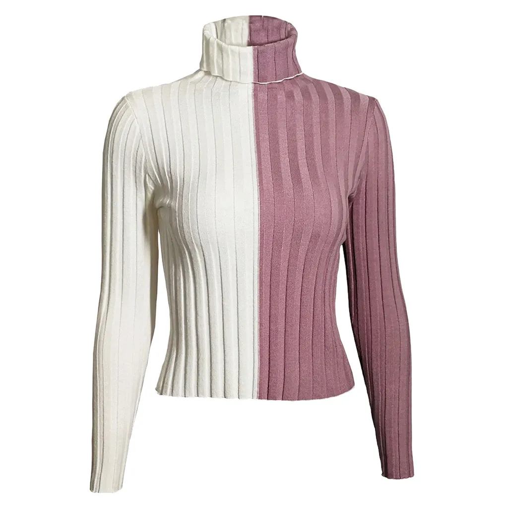 

Women's Turtleneck Pullovers Autumn Knit Clothing Skinny Sexy Cropped Sweater Slim womens sweaters 2019 pull femme