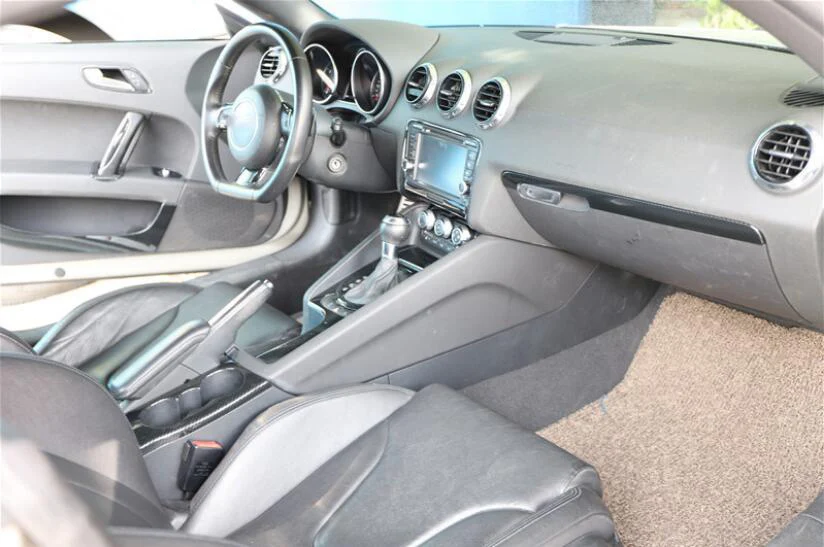 

Car Interior Mouldings Modification Decorative Trim Frame Interior Sequins Black Carbon Fiber For Audi TT 2007 2008 2009 - 2014