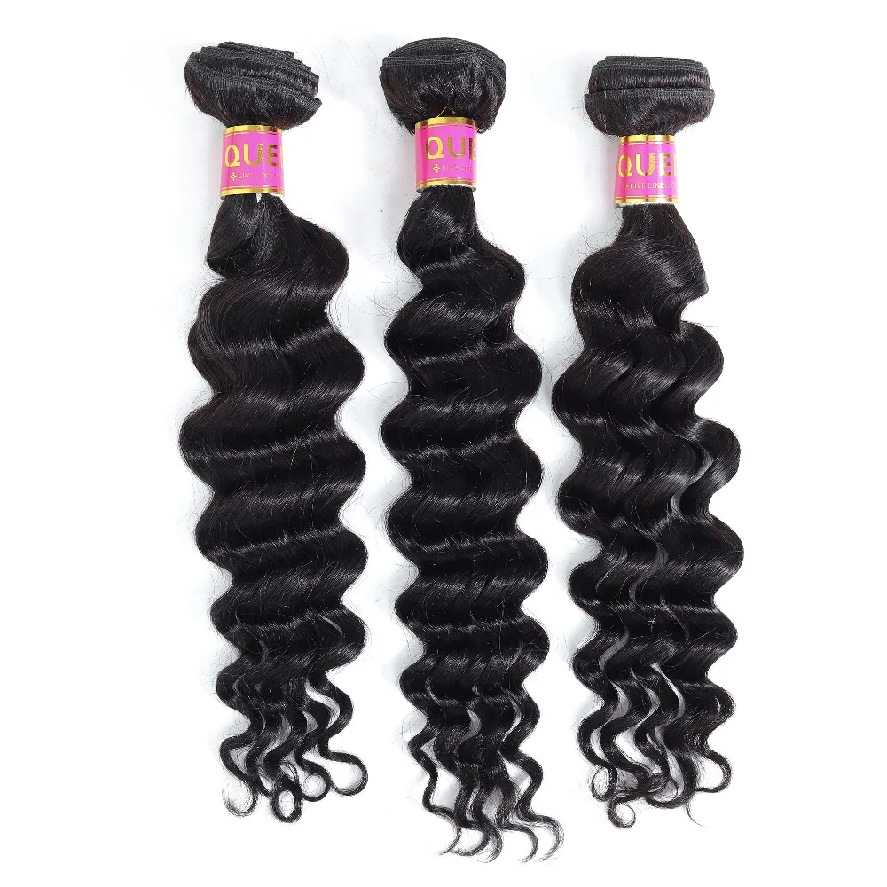 Queen hair Products бразильские человеческие волосы 3 пучка с закрытием свободные более синтетические волосы волнистые с пучками волос 4 шт в партии