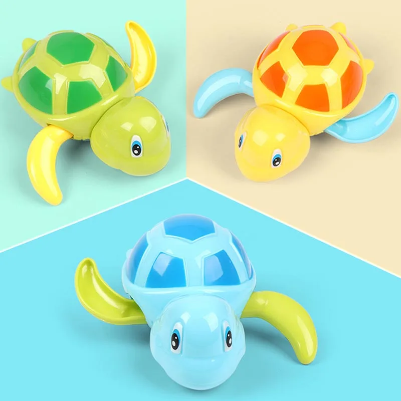 

1Pcs Baby Bath Toys ABS Plastic Cute Turtle Pattern Baby Water Toys Cartoon Kids Beach Water Toys Children Supplies