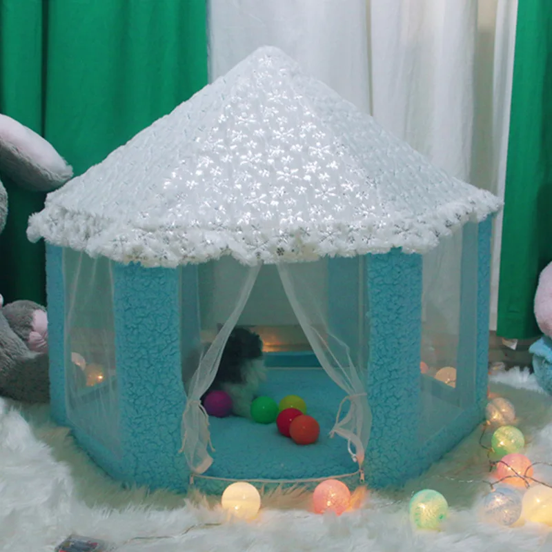 Домик домик принцесса для кошек удобная уличная палатка собак портативная