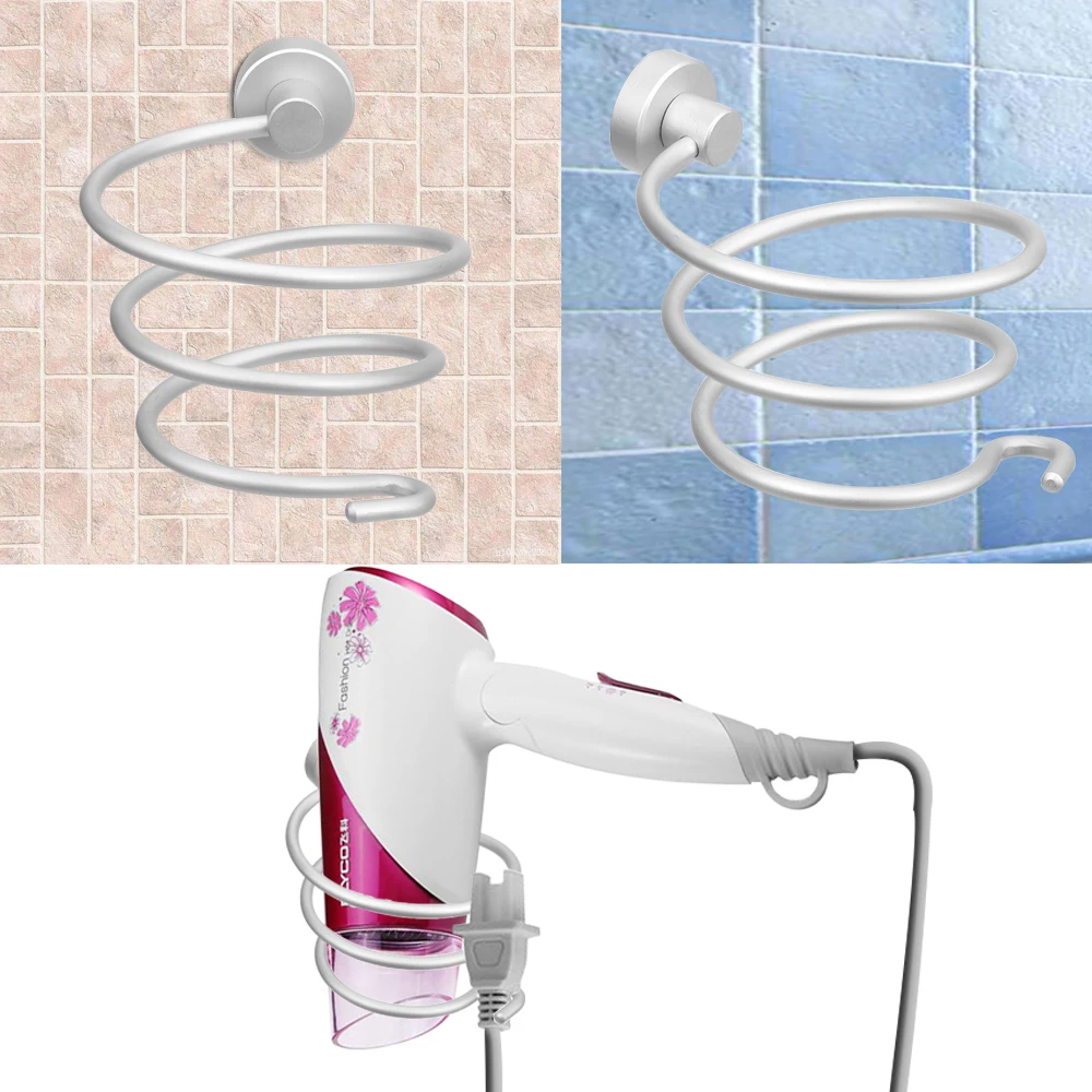 Настенный стеллаж органайзер для хранения на полке Многофункциональная вешалка держатель для фен алюминиевый держатель для ванной