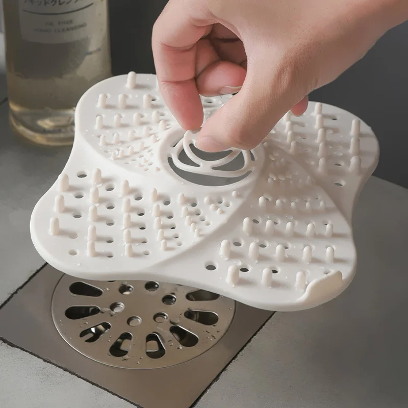 

Anti-blocking Silicone Floor Drain Pad Bathroom Shower Floor Drain Filter Hair Catcher Hair Stopper Kitchen Plug Sink Strainer