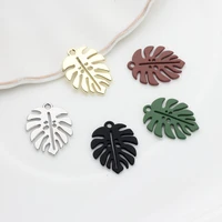 zinc alloy pendant mini leaf charms 10pcslot 1621mm for diy fashion jewelry earring making accessories