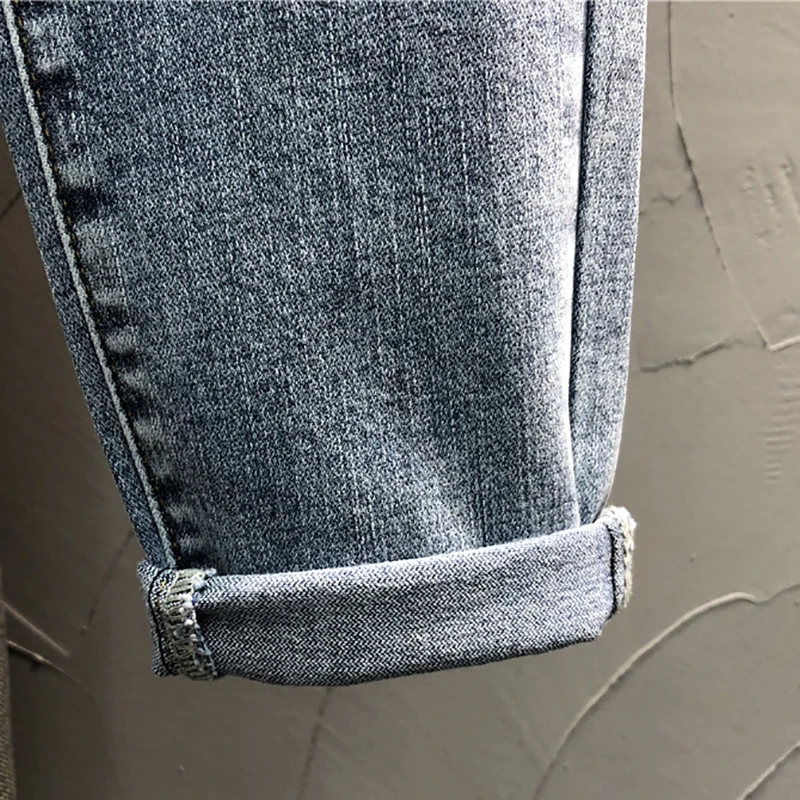 

SHENGPALAE Streetwear High Waist Hot Drill Jeans Women's Spring 2021 New Trendy Slim Personality Denim Pencil Pants Female 5B597