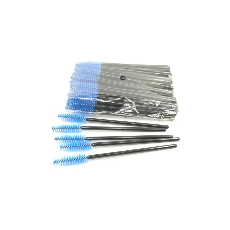 Black-blue-50pcs 50 шт./лот ресницы щеточки Одноразовые Тушь для ресниц палочки Аппликатор микро ресницы щетки инструменты для макияжа наращивание ресниц тушь для ресниц - Цвет: Black-blue-50pcs