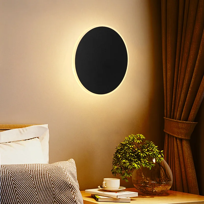 

Indoor LED Wall Lamp Living Room Decoration Wall Light Home Lighting Fixture Loft Stair Light Round Aluminum Wall Lamp