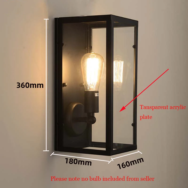 Ретро Лофт настенный светильник Винтаж E27 Эдисон бар клуб паб ресторан отель