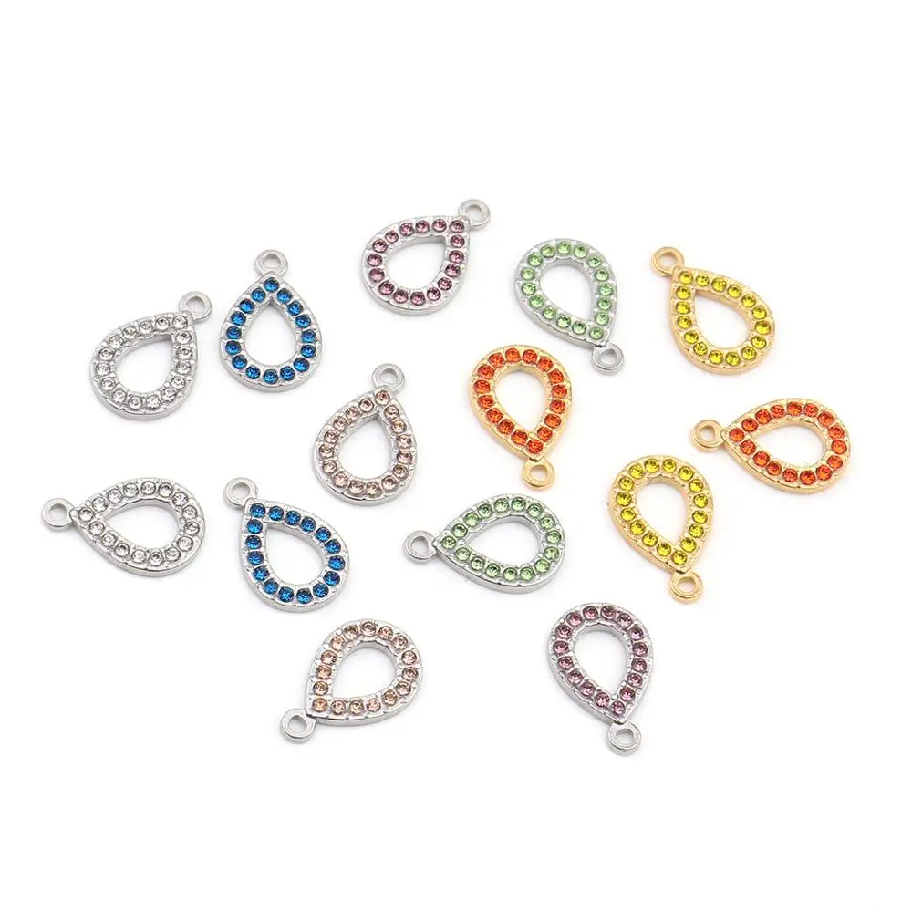 DoreenBeads 304 нержавеющая сталь подвески в виде капель воды серебристый цвет