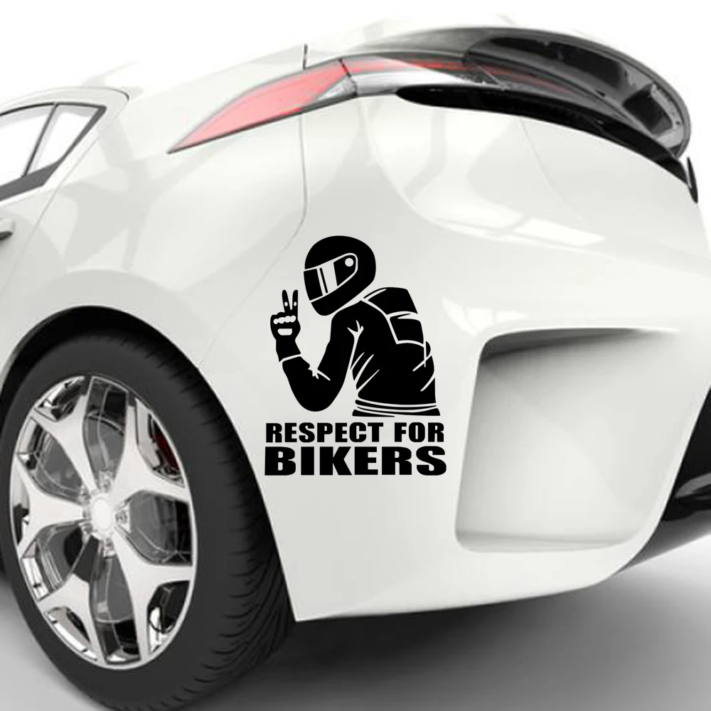 Уважение байкеров автомобиля стикер Водонепроницаемый Светоотражающая