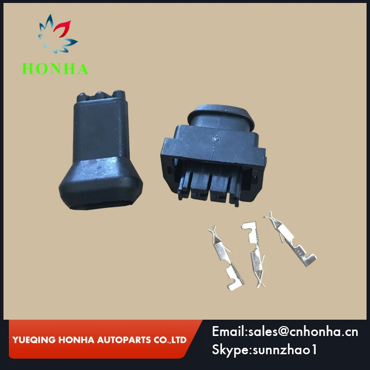 Бесплатная доставка, 15 шт., DJ7033-3.5-21 Tyco TE AMP 3 pin EV водонепроницаемый соединитель жгута проводов с соответствующей резиновой крышкой