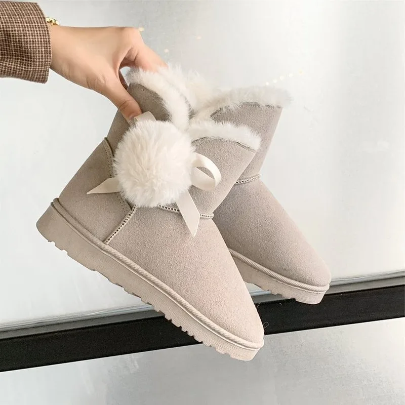 Милые зимние сапоги женские ботильоны обувь на платформе теплые удобные мягкие
