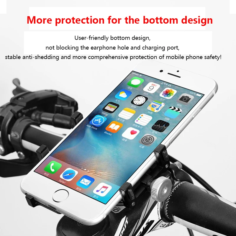 Держатель для телефона из алюминия крепление на руль мотоцикла двойной винт