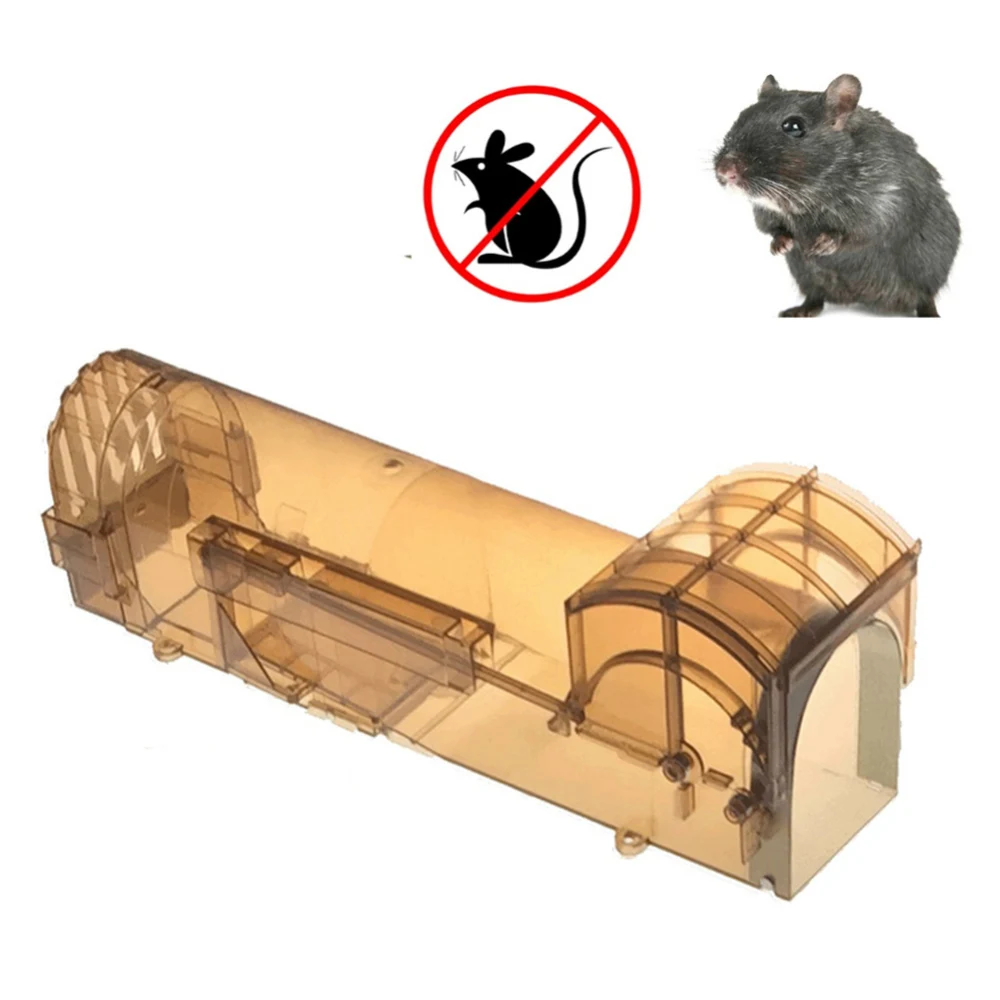 

Reusable Mouse Trap Clear Plastic No Kill Rodents Catcher Mice Rat Live Trap