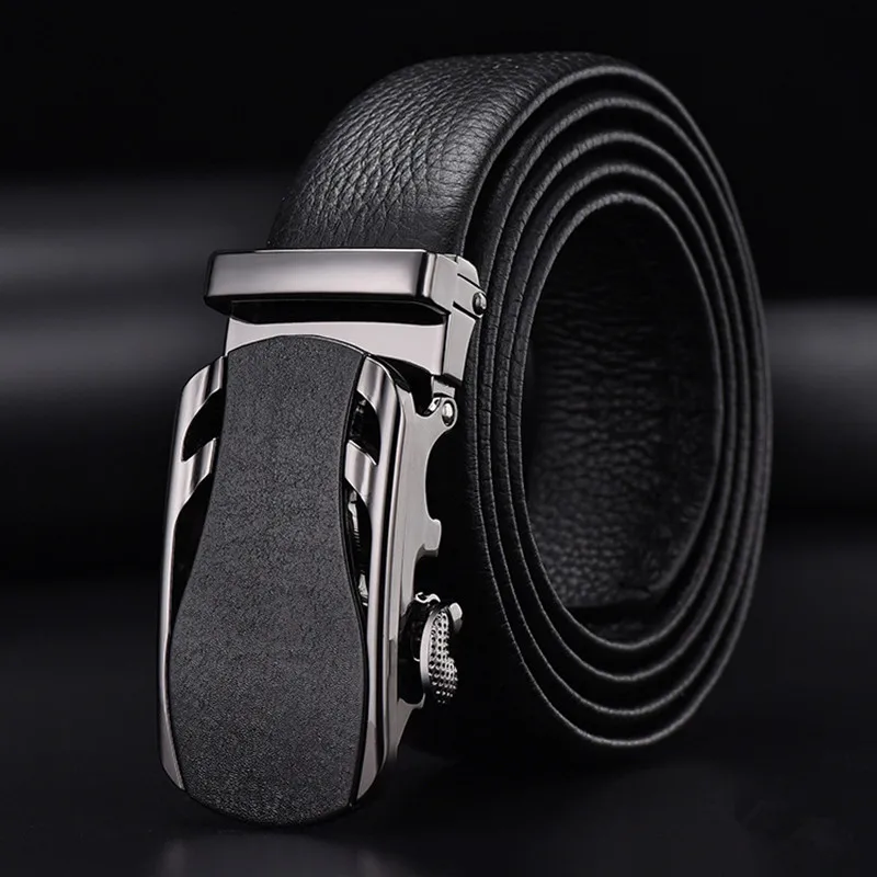 

Men's genuine leather Automatic buckle Belt brand designer cowhide superior quality Alloy buckle business affairs fashion belt