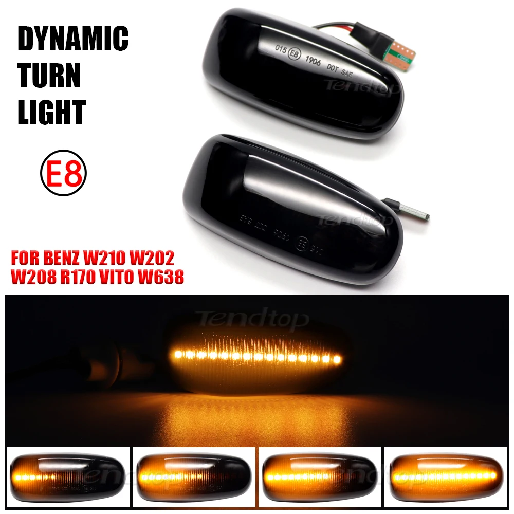 2 шт. Автомобильные светодиодные боковые указатели поворота для Mercedes Benz W210 W202 CLK