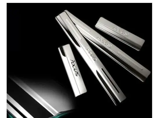 Автомобильные наклейки из нержавеющей стали 4 шт./лот Накладка на порог двери для