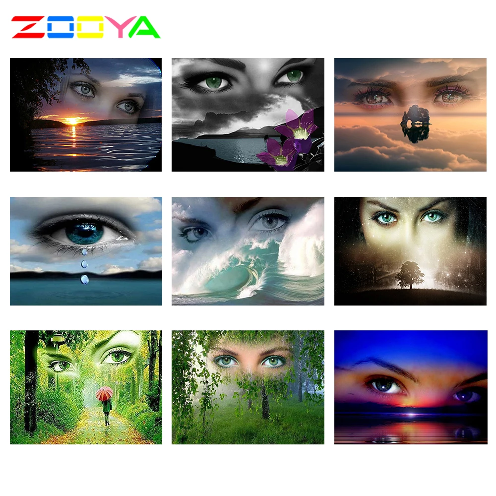 

Full Square Diamond Painting Mysterious Eye Kit Diamond Embroidery Cross Stitch Rhinestones Mosaic Pattern Picture Wall Ar JM151