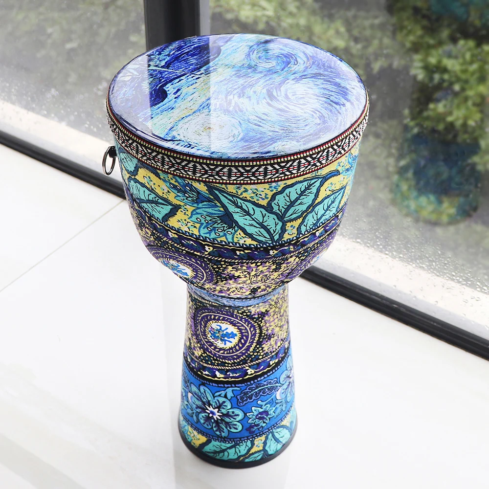 8 дюймов Африканский Djembe барабан красочные ткани искусство ABS баррель ПВХ кожи ручной барабан для детей