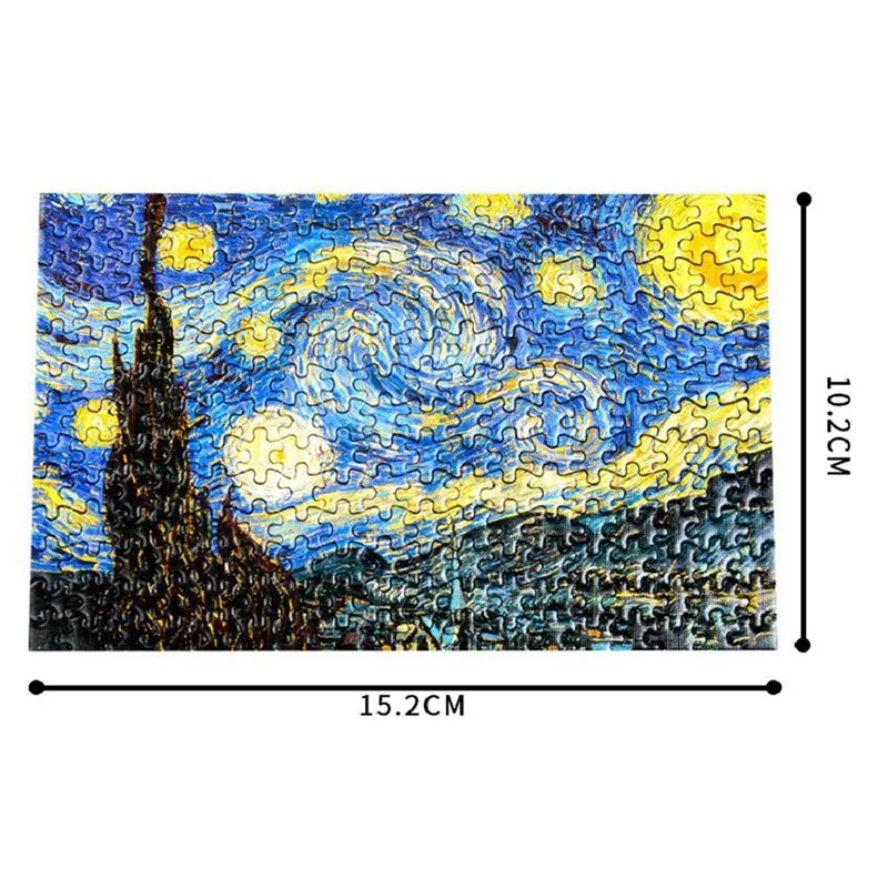 

234 Puzzle Pieces Mini Test Tube Puzzles Van Gogh Oil Painting Jigsaw Educational Toys Starry Sky Gift Toys For Kids Adults