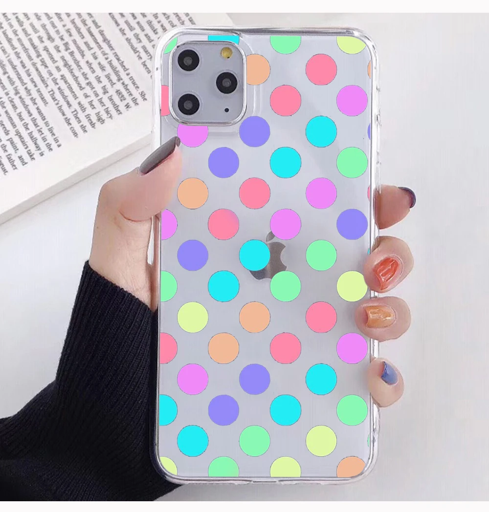 

PUNQZY Soft TPU Cover Case For Samsung galaxy S9 S9 PLUS s7 edge S8 S8 PLUS S11E Matte Soft TPU Cute love dots Transparent CASE