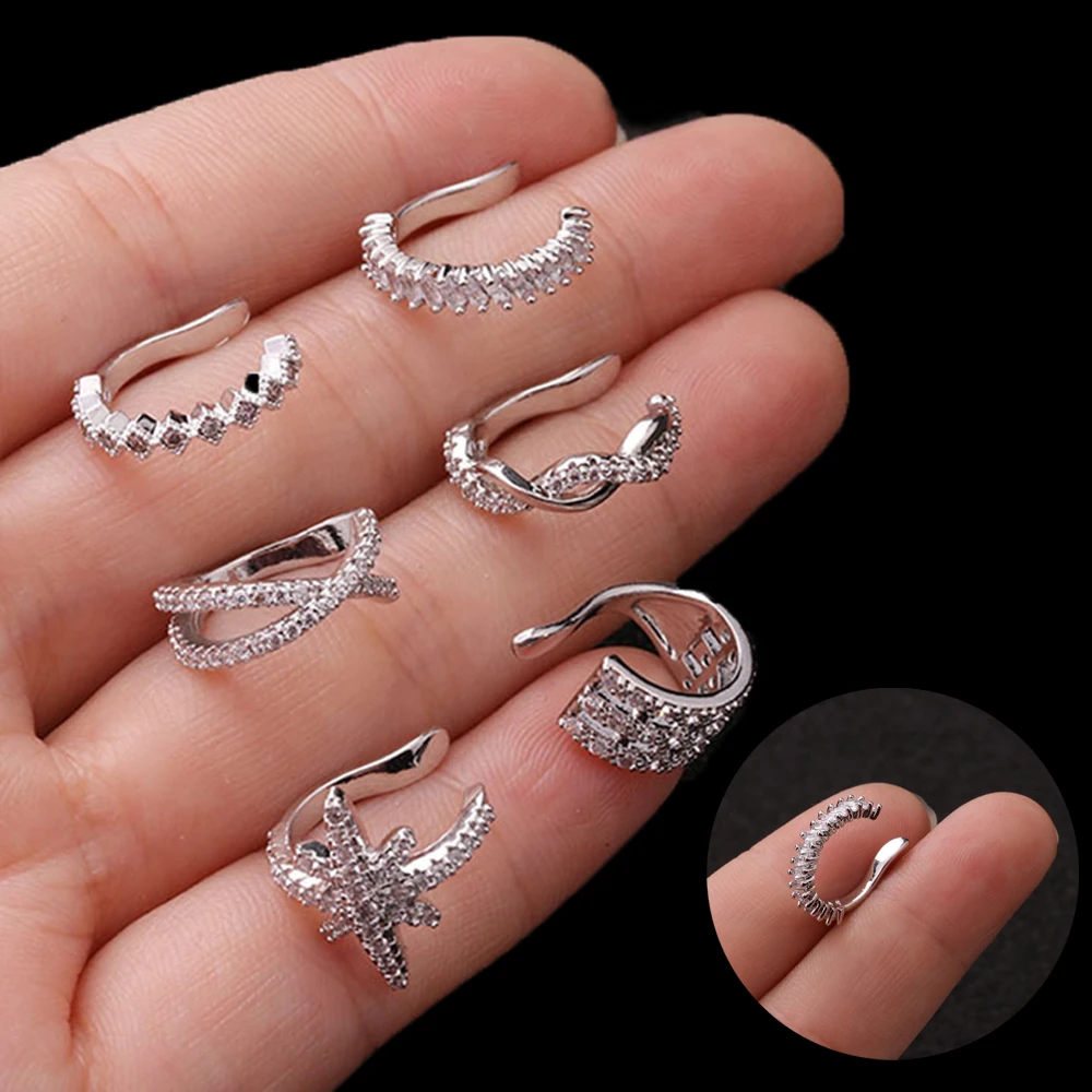 Helix Cartilage Conch Fake Piercing Jewelry Adjustable Ear Cuff No Earring Hoop Septum Rings | Украшения и аксессуары